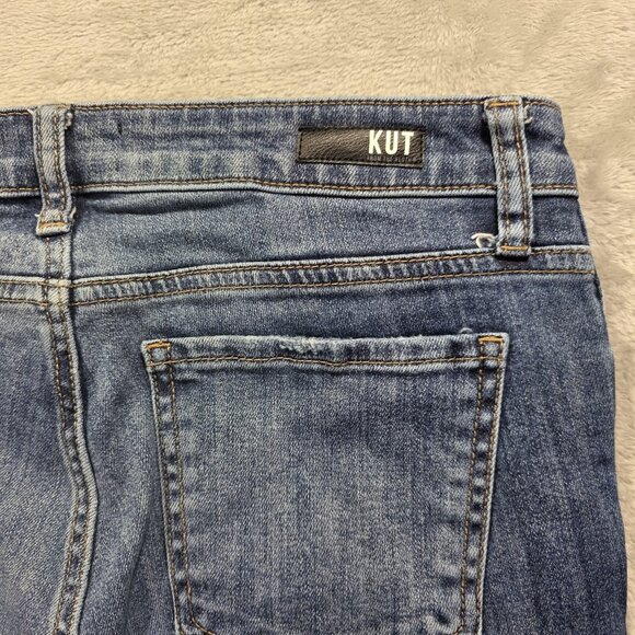 Kut from the Kloth Catherine Jeans Womens 6 Blue High Rise Fab Ab Boyfriend - Picture 4 of 10